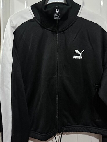 s Beden siyah Renk Puma fermuarlı sweat