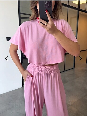 Pembe penye eşofman üstü