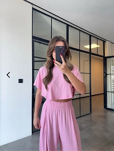 Zara Pembe penye eşofman üstü