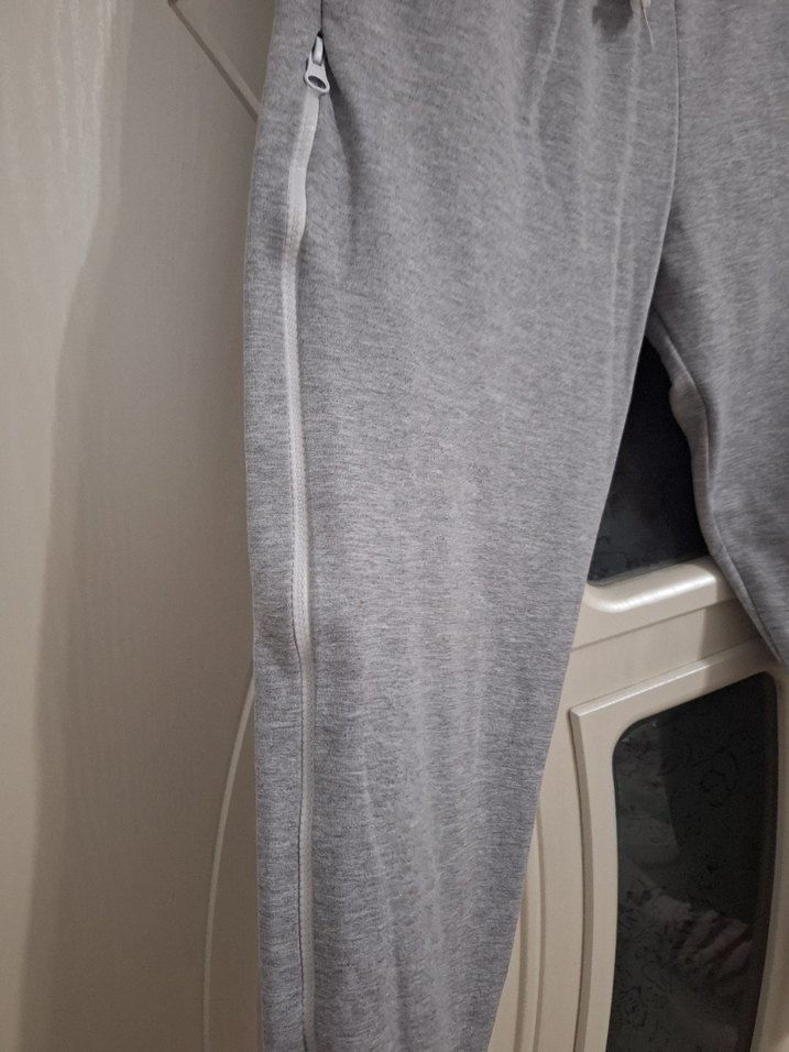 Kadın Gri Çizgili Uzun Kollu esofman Takımı - Görsel 4