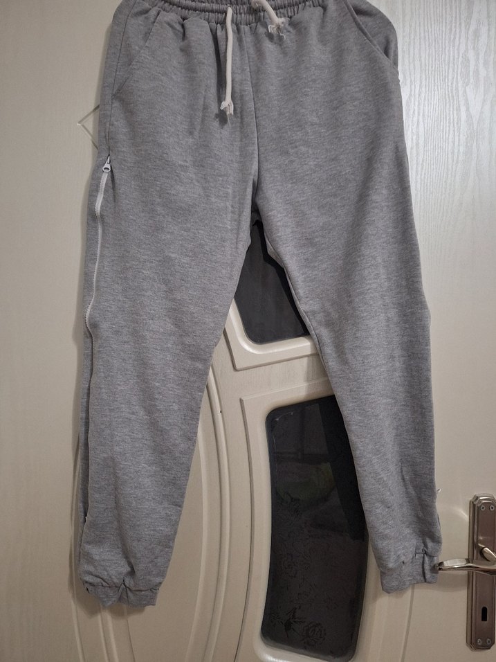 Kadın Gri Çizgili Uzun Kollu esofman Takımı - Görsel 3