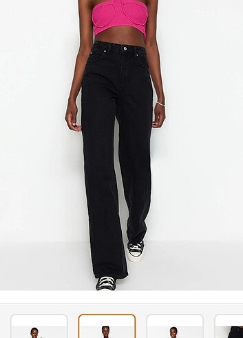 Yüksek bel wide leg jeans 