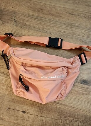 Eklips pembe bel ve omuz çantası