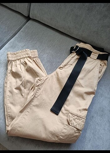 Stradivarius Camel Kargo Pantolon