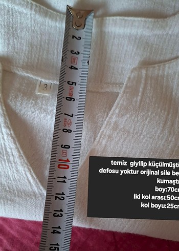 46 Beden beyaz Renk 2 adet Şile bezi gömlek
