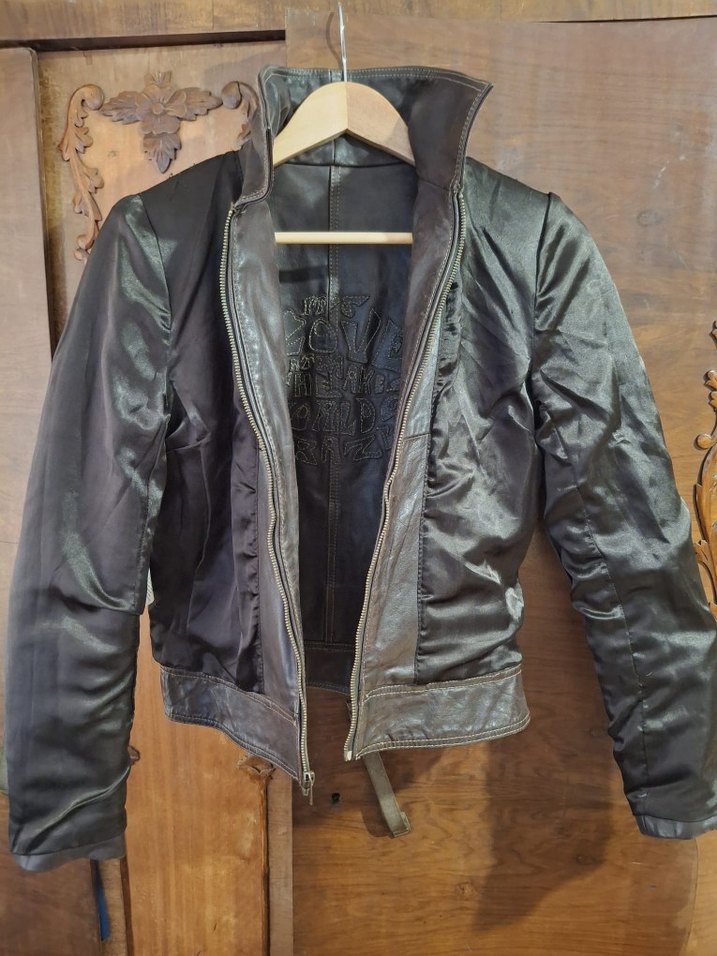 Deri Biker Ceket - Görsel 5