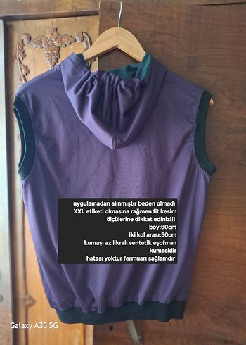 yelek Mor Kapüşonlu Kadın - Görsel 2