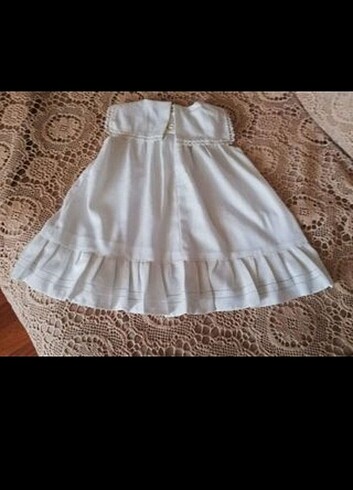 6-9 Ay Beden beyaz Renk Bebek elbisesi 