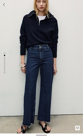 Mango Catherin yüksek belli culotte jean pantolon