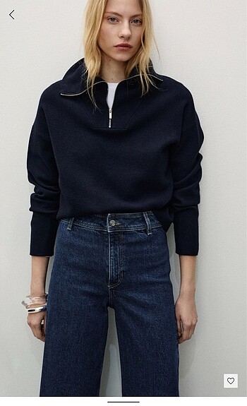 36 Beden Mango Catherin yüksek belli culotte jean pantolon