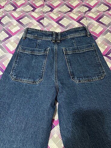 36 Beden mavi Renk Mango Catherin yüksek belli culotte jean pantolon