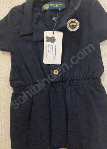 Düğmeli Lacivert Denim Bebek Tulum - Görsel 4