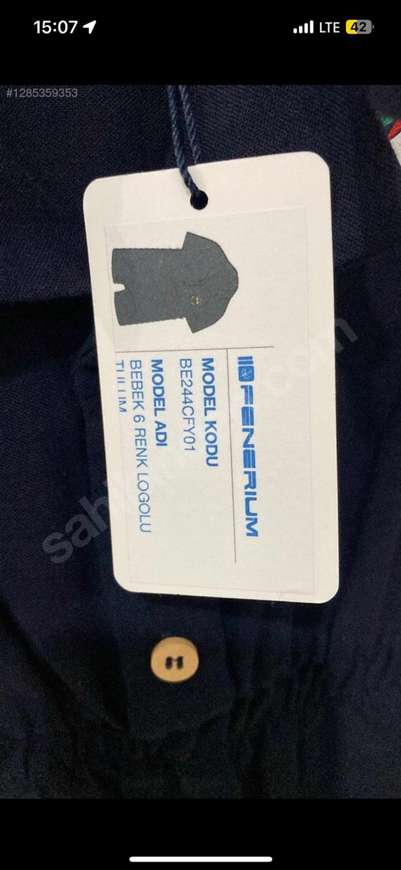 Düğmeli Lacivert Denim Bebek Tulum - Görsel 2