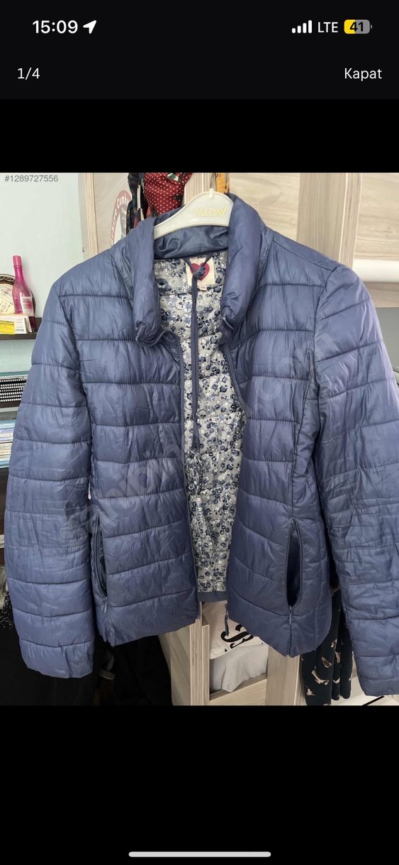 Bağlama Desenli Gri Mavi Fırın Eldiveni - Görsel 2