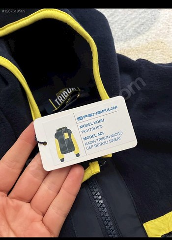 Sarı Nakışlı Kapüşonlu Erkek Sweatshirt - Görsel 5