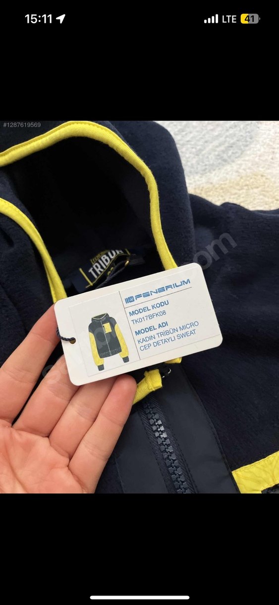 Sarı Nakışlı Kapüşonlu Erkek Sweatshirt - Görsel 5