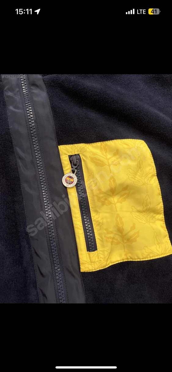 Sarı Nakışlı Kapüşonlu Erkek Sweatshirt - Görsel 2