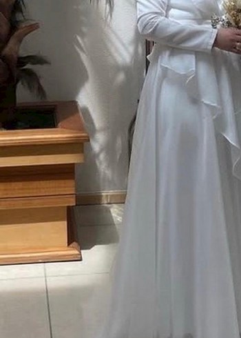 Beyaz nikah elbisesi - Görsel 3