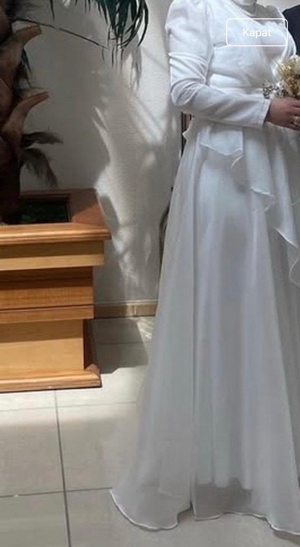 Beyaz nikah elbisesi - Görsel 3