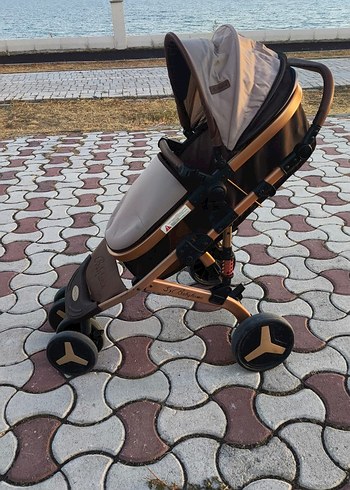 Diğer Beden kahverengi Renk Baby Home Trawel Sistem Çift Yönlü Bebek Arabası
