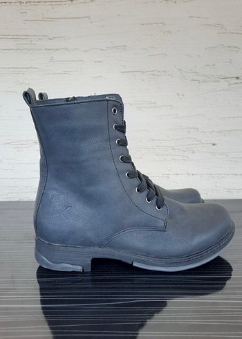 Kinetix Gri Kadın Blok Topuklu Goth Bot - Görsel 7