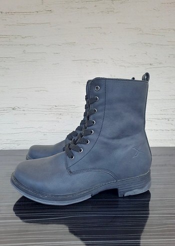 Kinetix Gri Kadın Blok Topuklu Goth Bot - Görsel 3