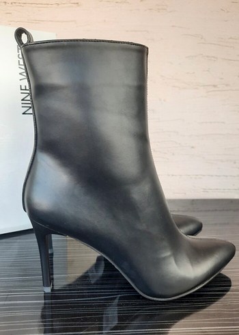 Nine West Siyah Deri Stiletto Topuklu Bot - Görsel 6