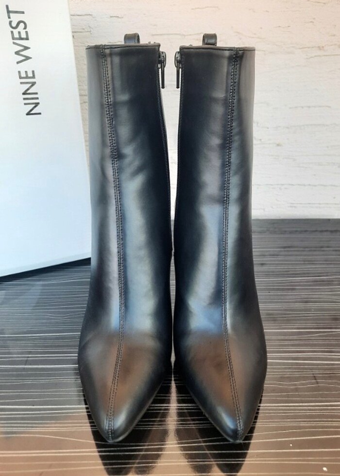 Nine West Siyah Deri Stiletto Topuklu Bot - Görsel 3