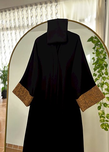 Siyah abaya şalı takım - Görsel 2