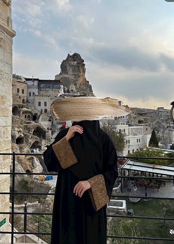 Siyah abaya şalı takım - Görsel 4