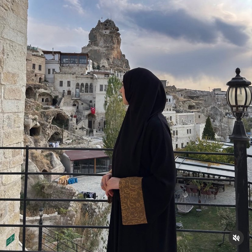 Siyah abaya şalı takım - Görsel 5