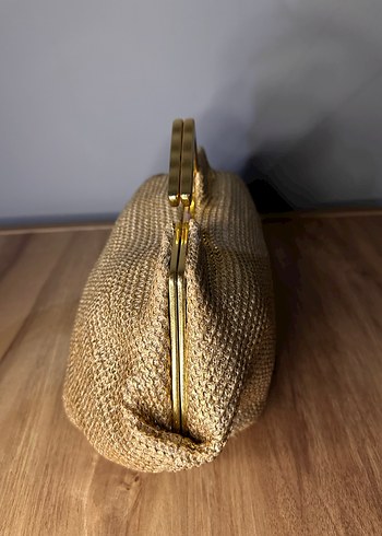Beden altın Renk Gold Parlak Kadın Clutch Çanta