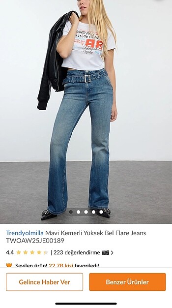 ispanyol paça kemerli jean 40beden