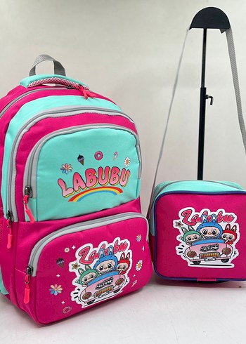 Renkli Pembe LABUBU Çocuk Okul Çantası