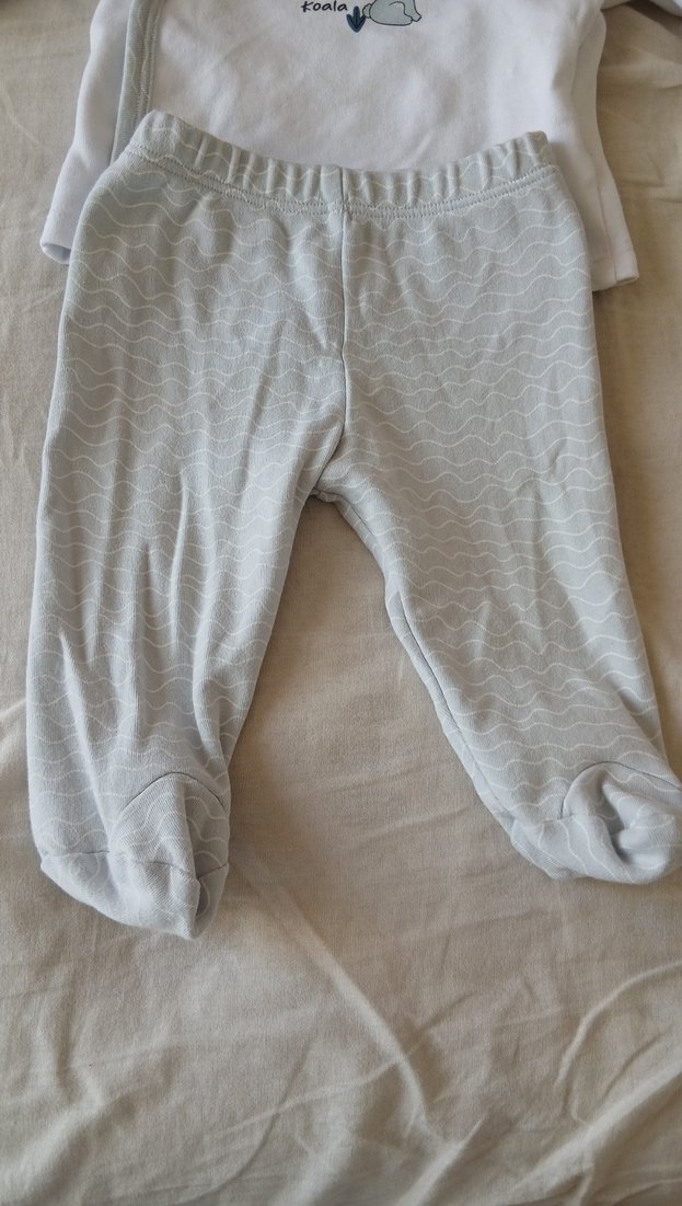 Uzun Kollu Gri Bebek Takımı - Görsel 3