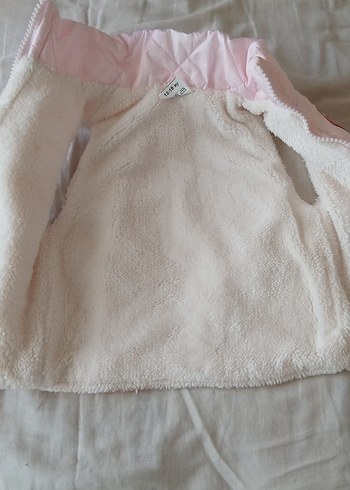 Kız Çocuk Pembe Fermuarlı Yelek - Görsel 2