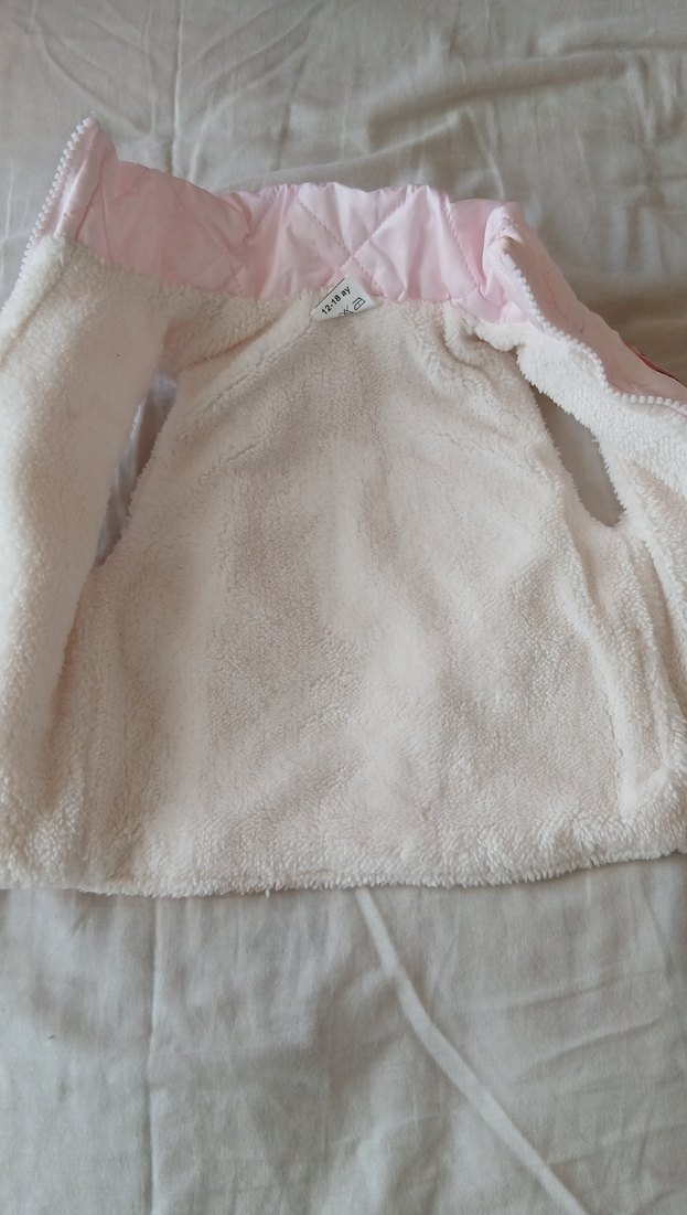 Kız Çocuk Pembe Fermuarlı Yelek - Görsel 2