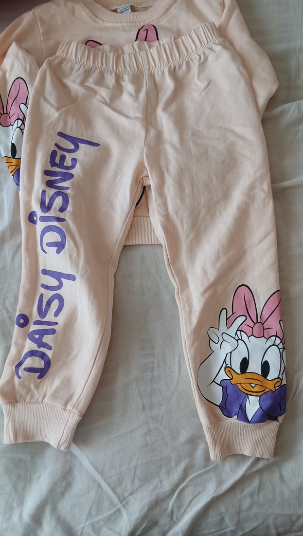 Bebek Kız Pembe Uzun Kollu Daisy Disney Takım - Görsel 3