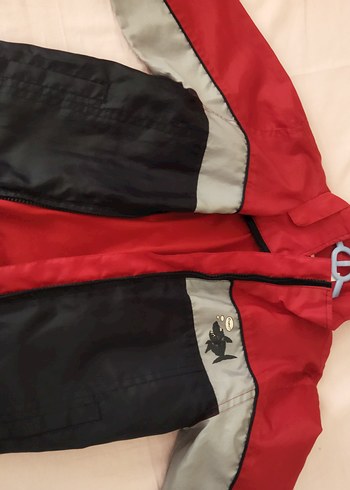 Kırmızı Fermuarlı Erkek Çocuk Sweatshirt