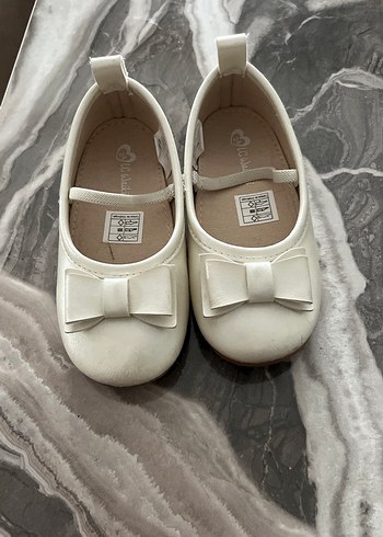 Kız Çocuk Beyaz Fiyonklu Babet - Görsel 6