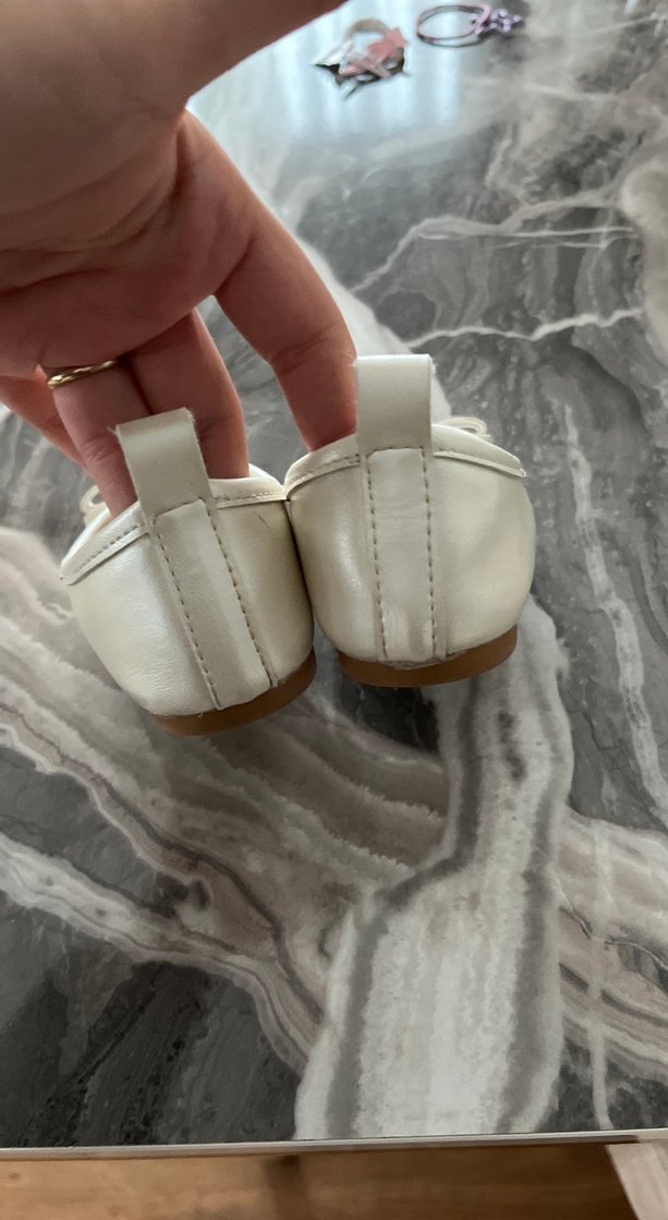 Kız Çocuk Beyaz Fiyonklu Babet - Görsel 3