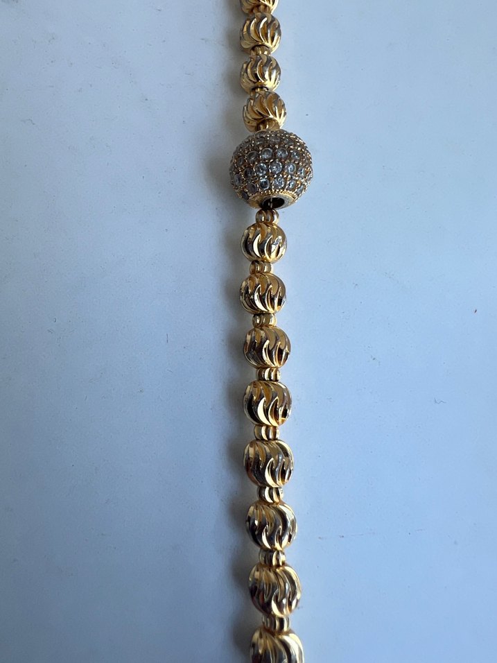 Altın Renkli Boncuklu Yılan Desenli Bileklik - Görsel 4