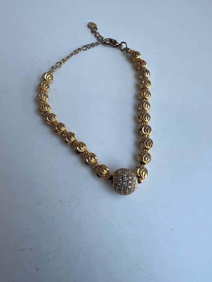 Altın Renkli Boncuklu Yılan Desenli Bileklik - Görsel 2