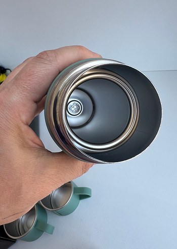 500ml Turkuaz Vakumlu Termos Seti - Görsel 5