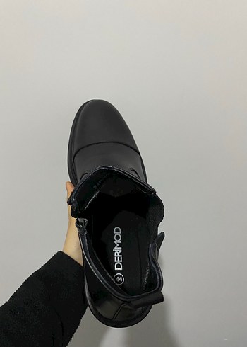 Siyah Deri Erkek Bot - derimod - Görsel 2