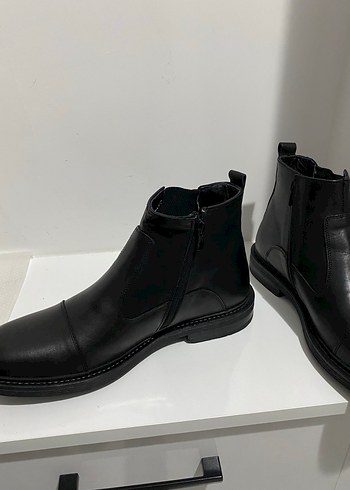 Siyah Deri Erkek Bot - derimod - Görsel 6