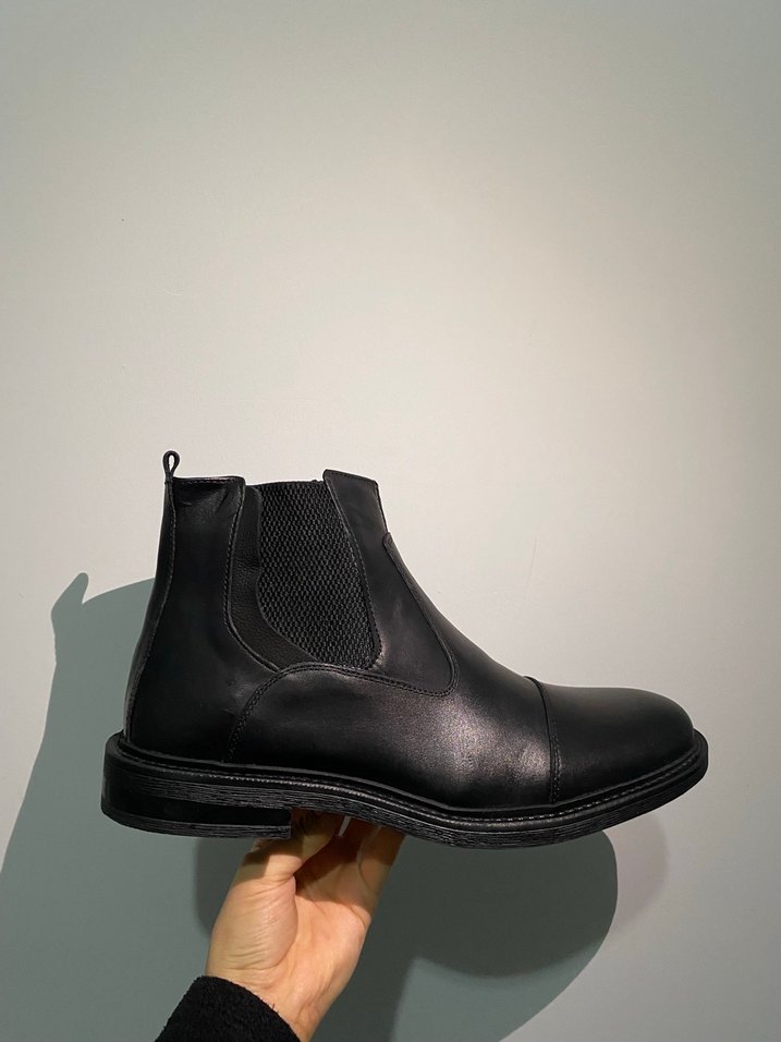 Siyah Deri Erkek Bot - derimod - Görsel 3