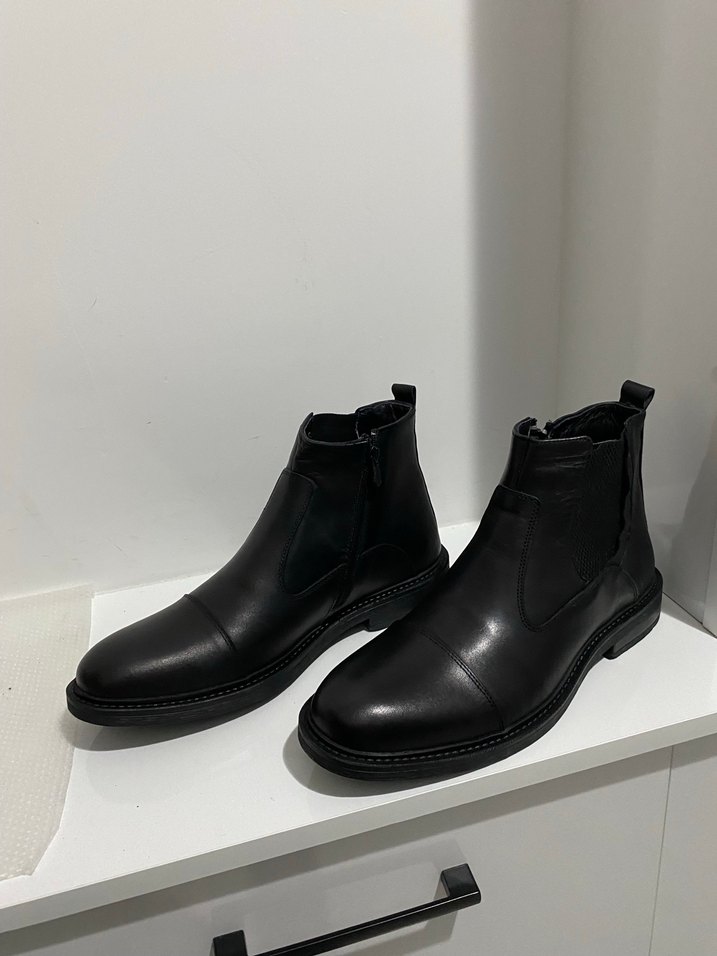 Siyah Deri Erkek Bot - derimod - Görsel 5