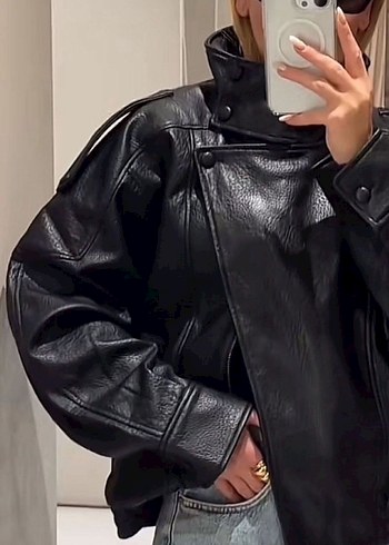 Ysl model zara deri ceket - Görsel 2