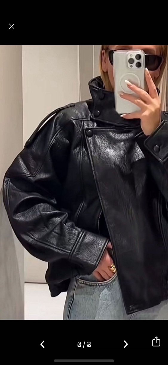 Ysl model zara deri ceket - Görsel 2